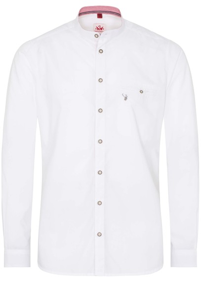 Spieth & Wensky Philon-Hemd LA Slim Fit weiß/rot